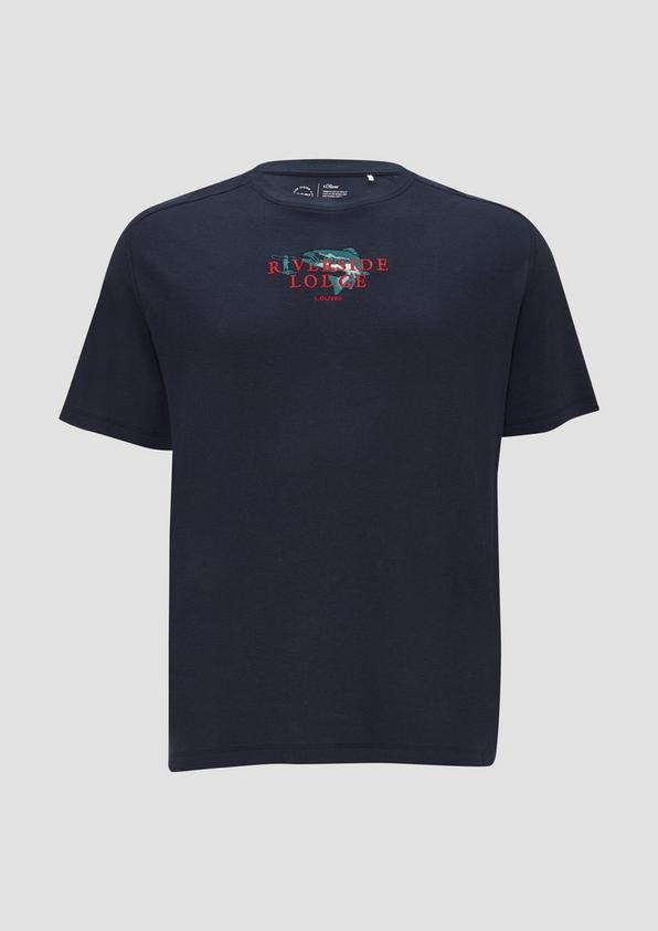s.Oliver T-Shirt mit Stickerei aus Waffeljersey