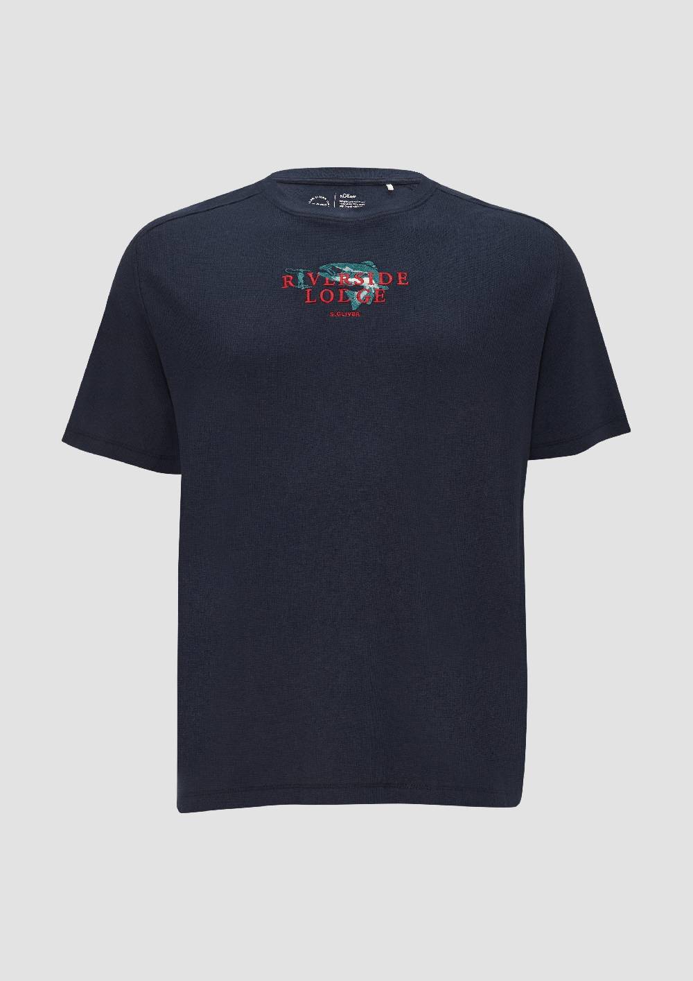 s.Oliver T-Shirt mit Stickerei aus Waffeljersey Bis zu 55% Rabatt