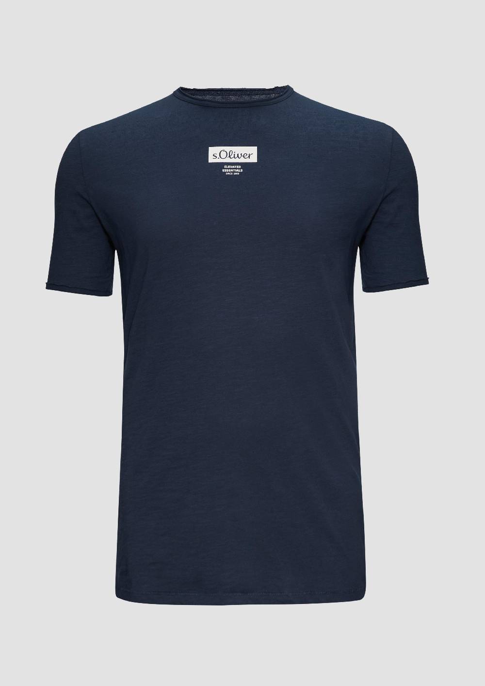 s.Oliver T-Shirt mit Flammgarnstruktur Clearance-Verkauf
