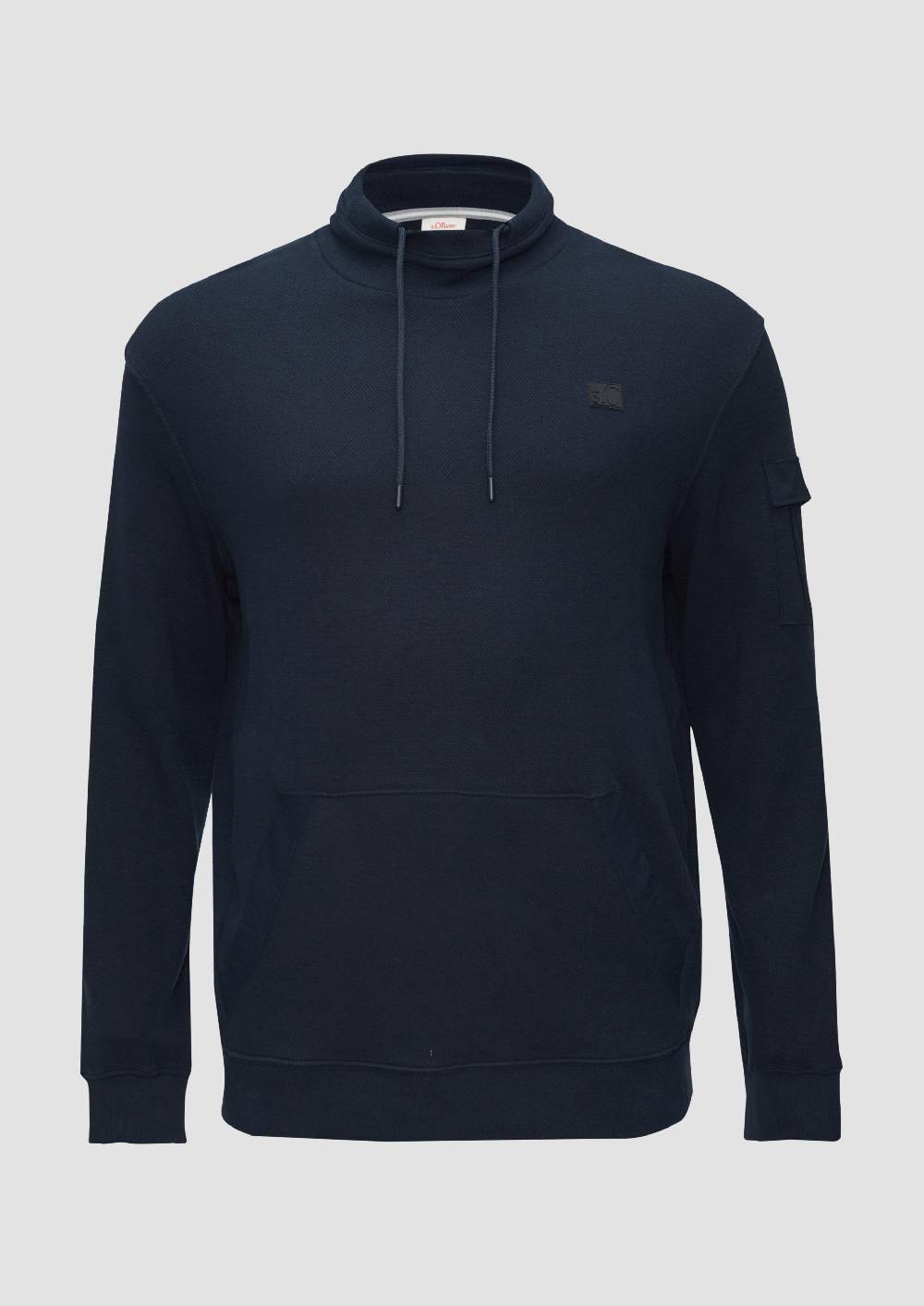 s.Oliver Sweatshirt mit Kängurutasche und Stehkragen Begrenztes Angebot