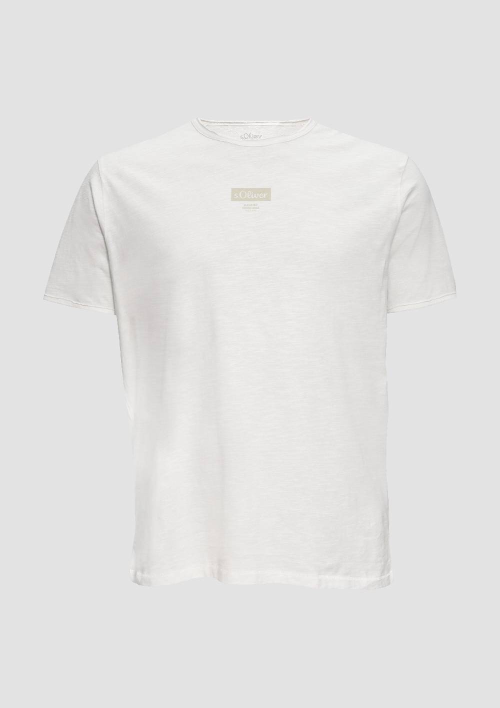 s.Oliver T-Shirt mit Flammgarnstruktur Jubiläumsangebot