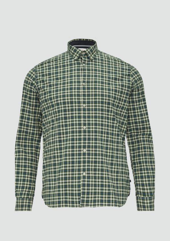 s.Oliver Gemustertes Hemd mit Button-Down-Kragen Tiefpreis