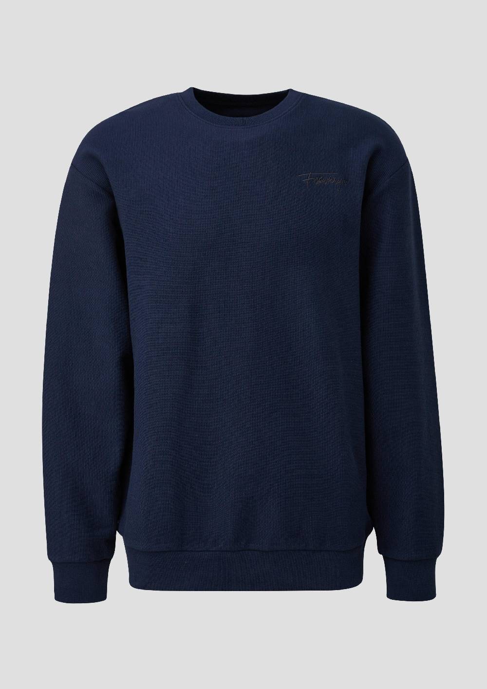 s.Oliver Sweatshirt mit Rippstruktur Begrenzte Freigabe