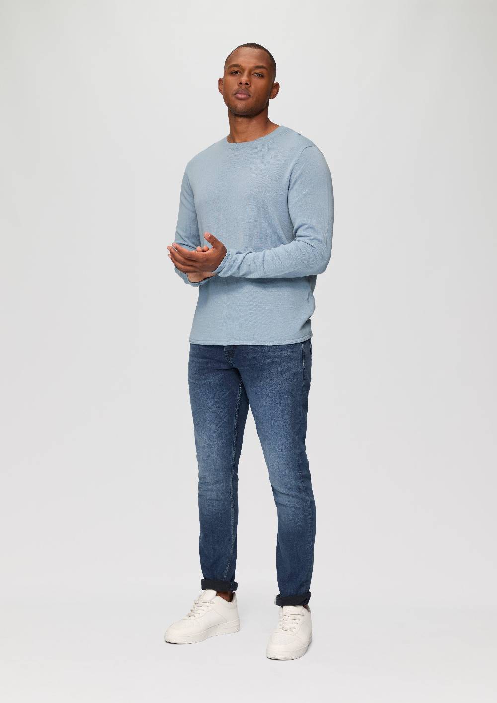 s.Oliver Strickpullover mit Rollsaum und Wascheffekt Letzte 3 Tage