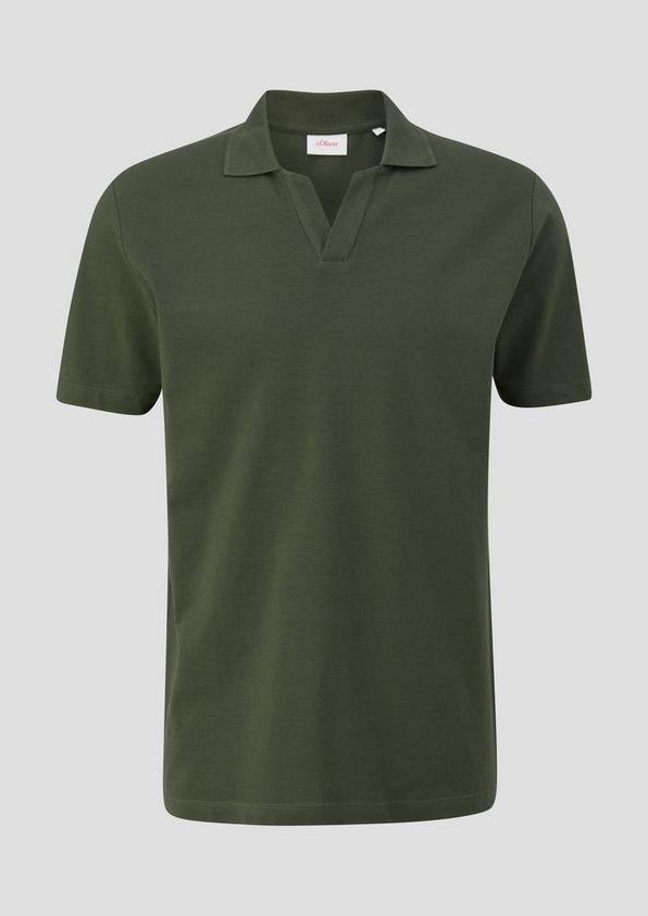 s.Oliver Poloshirt aus Baumwolle mit offenem Kragen