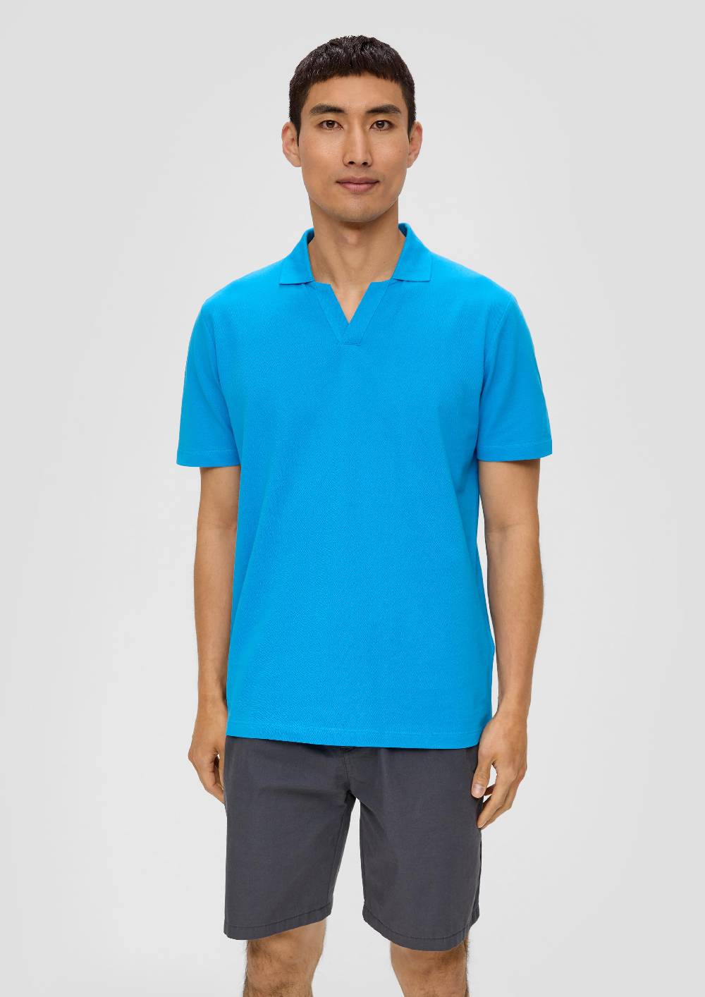 s.Oliver Poloshirt aus Baumwolle mit offenem Kragen Sonderangebot der Fabrik