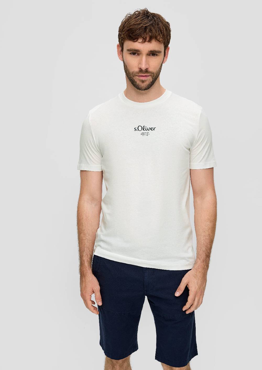 s.Oliver T-Shirt mit Logo-Print Discount Store für neue Produkte