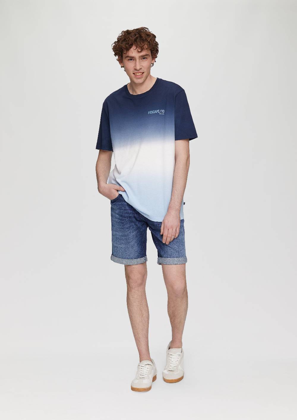 s.Oliver Baumwoll-T-Shirt mit Farbverlauf Nur noch ein Tag übrig
