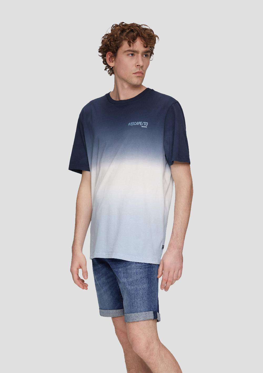 s.Oliver Baumwoll-T-Shirt mit Farbverlauf Nur noch ein Tag übrig