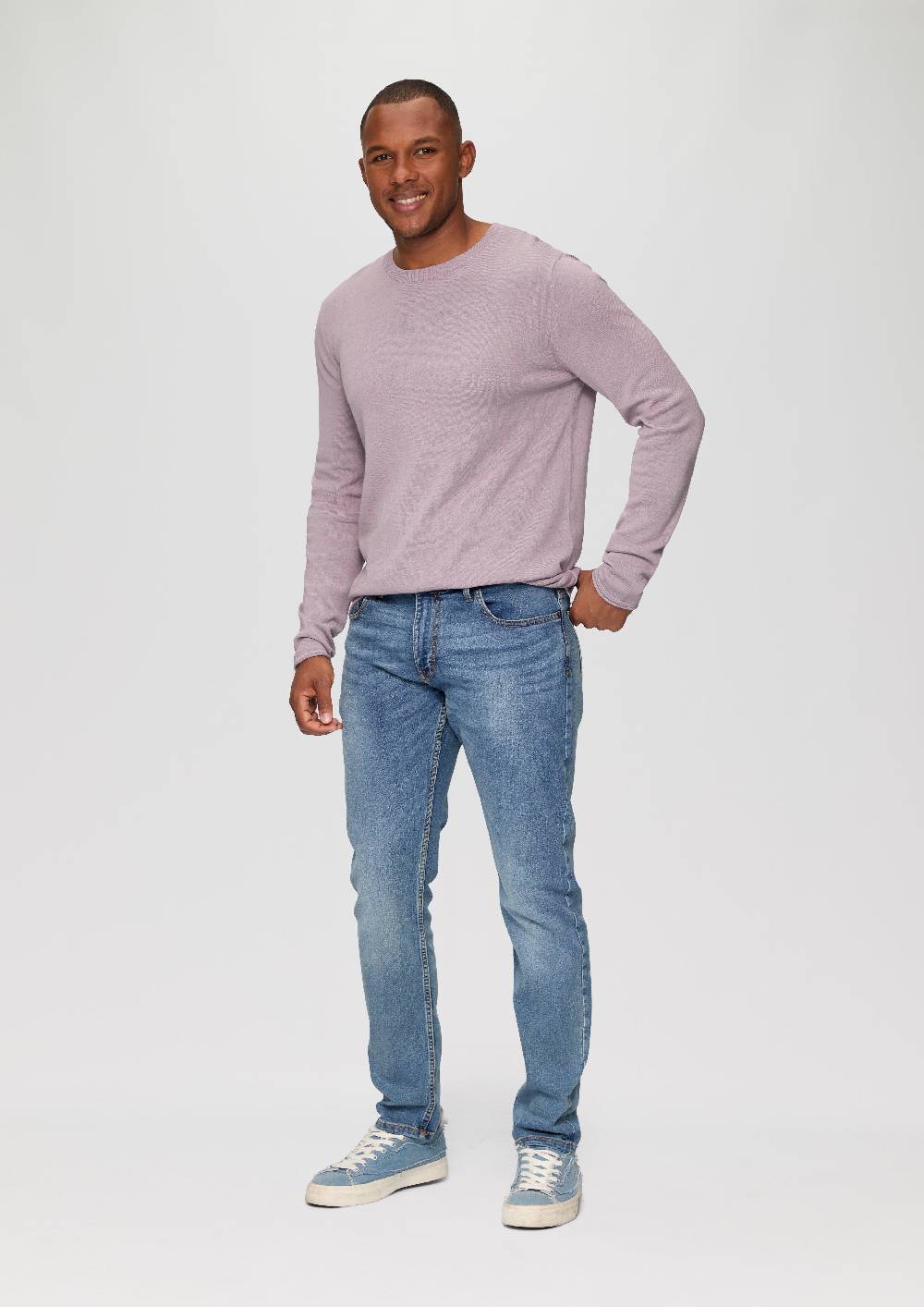 s.Oliver Strickpullover mit Rollsaum und Wascheffekt 2025