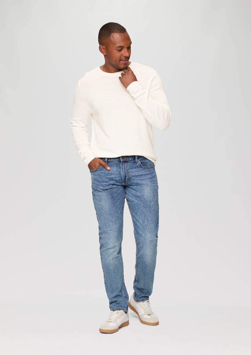 s.Oliver Strickpullover mit Rollsaum und Wascheffekt Online