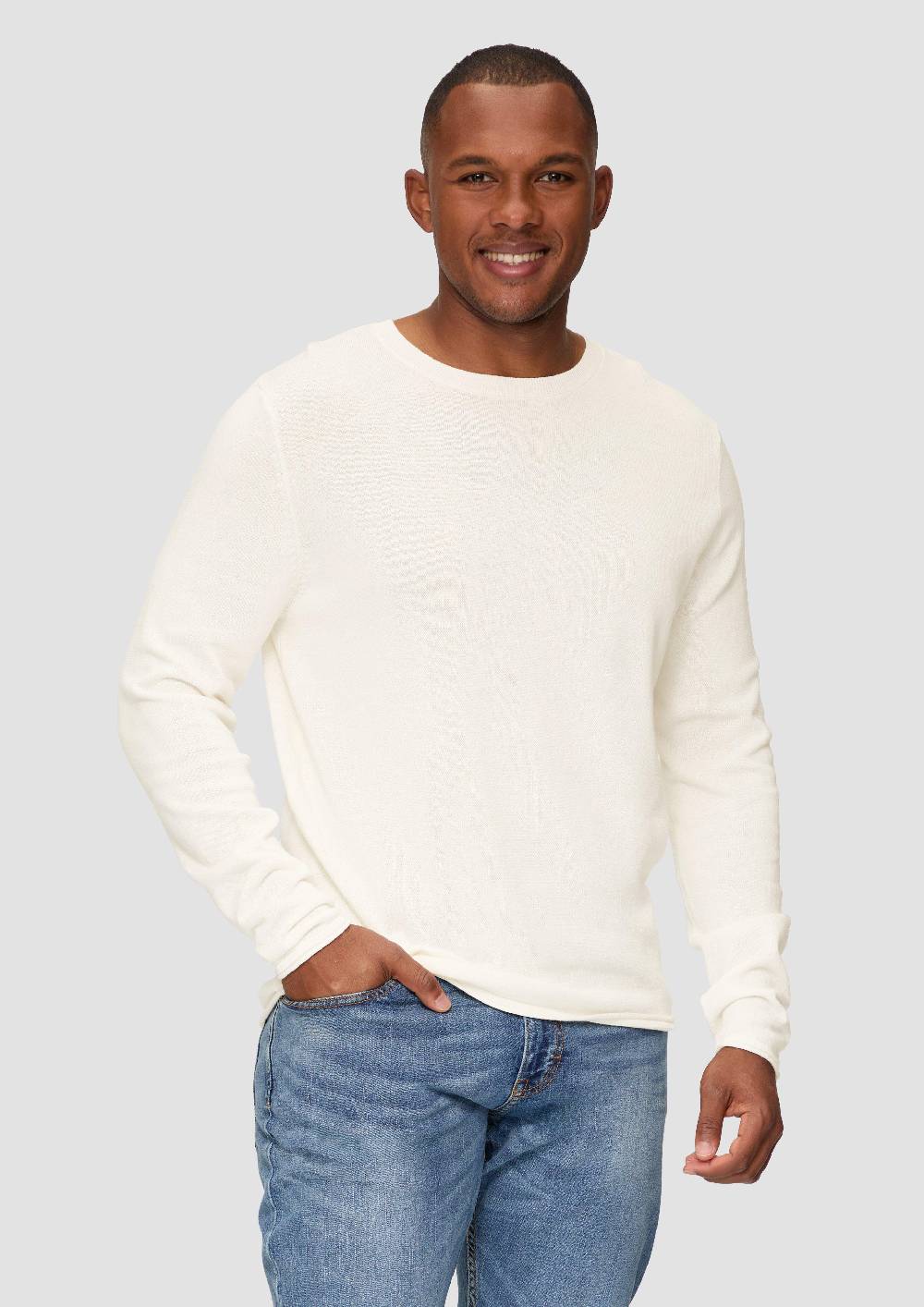 s.Oliver Strickpullover mit Rollsaum und Wascheffekt Online