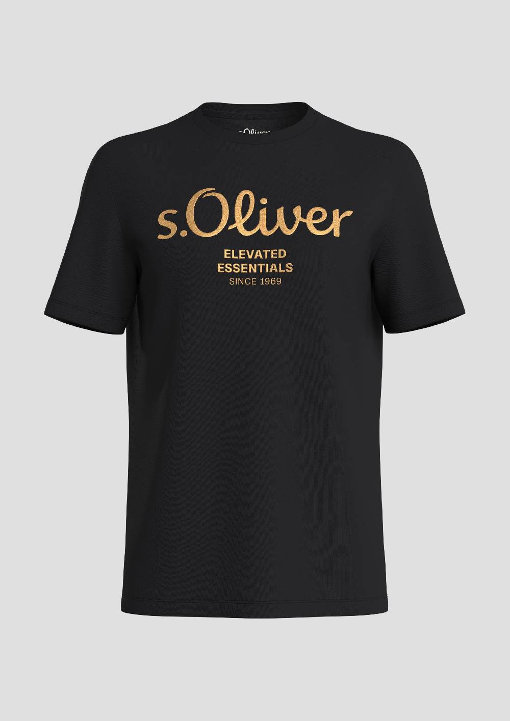 s.Oliver T-Shirt aus Baumwolle mit Label-Print Verkauf