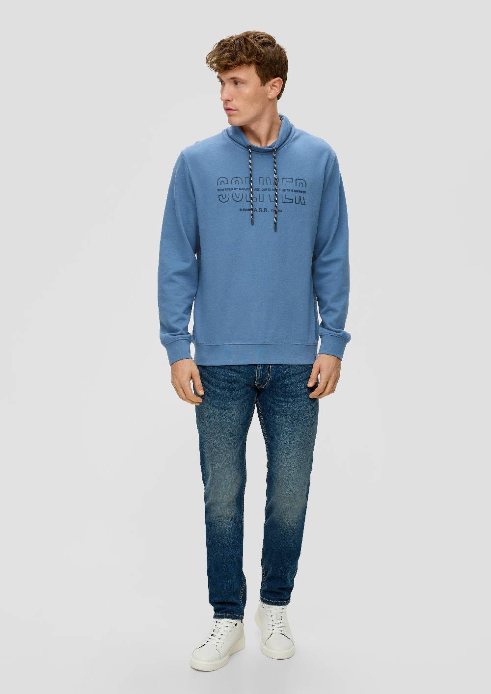 s.Oliver Sweatshirt mit Logo-Print Fabrikverkauf