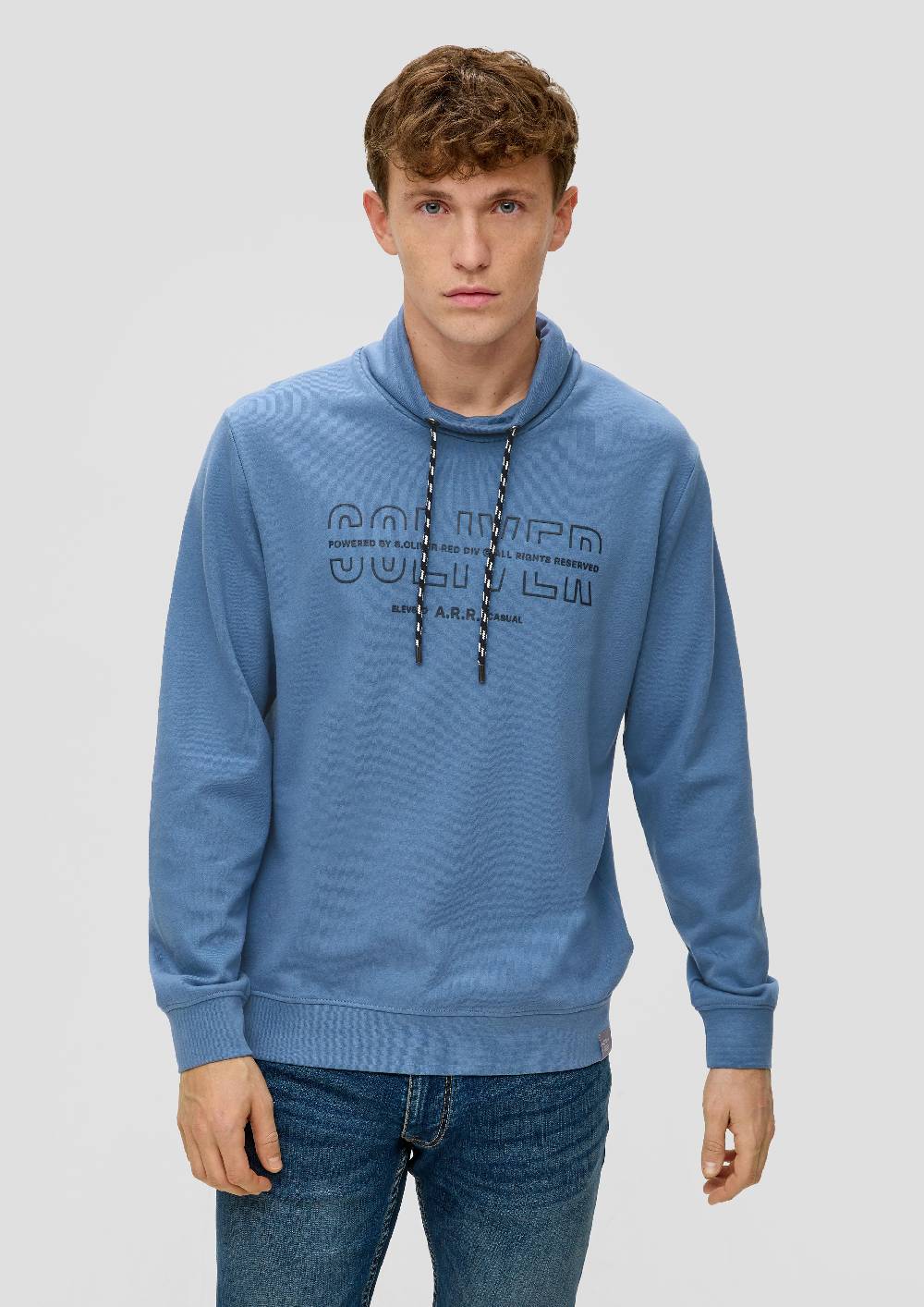 s.Oliver Sweatshirt mit Logo-Print Fabrikverkauf
