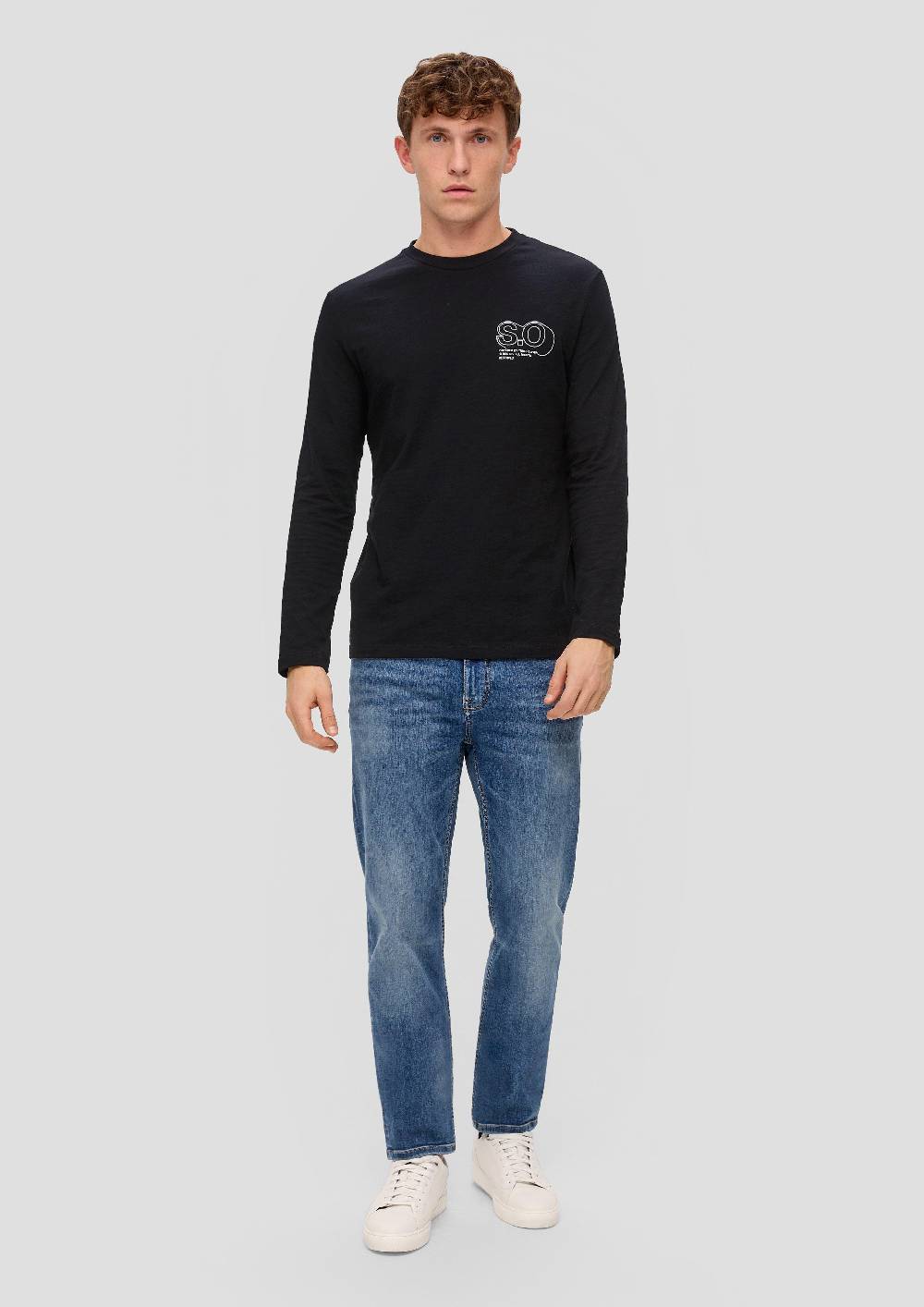 s.Oliver Langarmshirt mit Logo-Print Meist gekauft