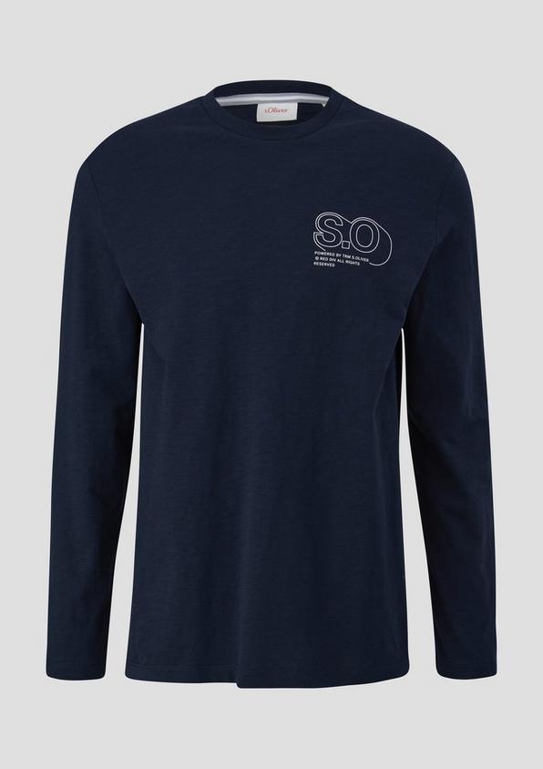 s.Oliver Langarmshirt mit Logo-Print Blitzverkäufe