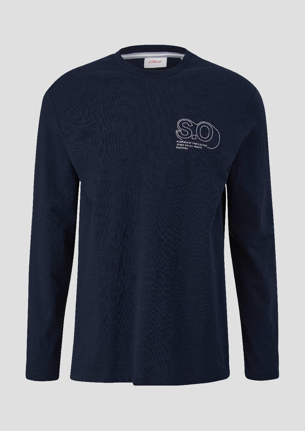 s.Oliver Langarmshirt mit Logo-Print Blitzverkäufe