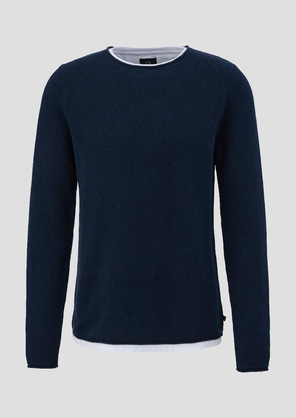 s.Oliver Strickpullover in Layering-Optik Fabrikpreis