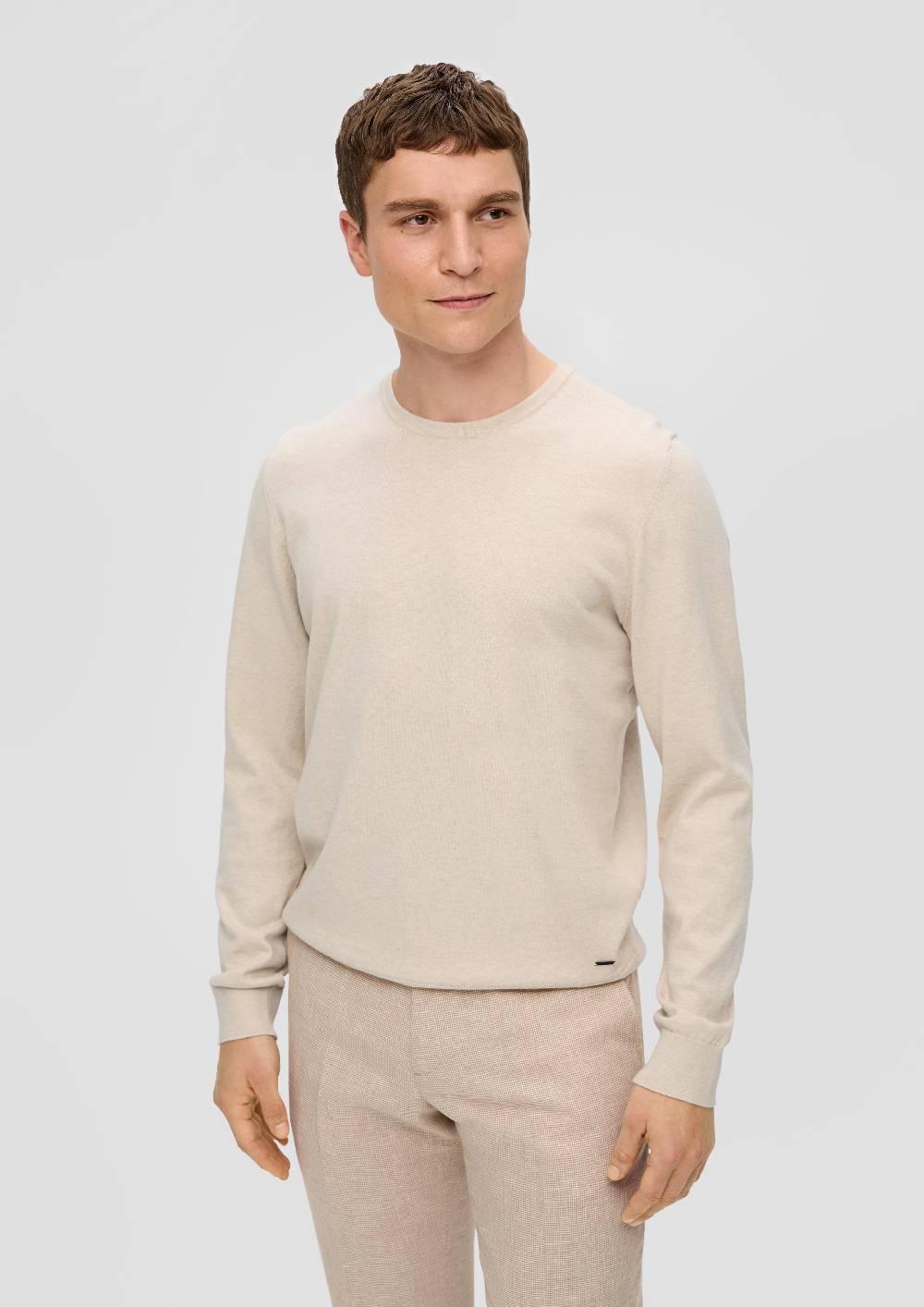 s.Oliver Strickpullover aus Seide mit Crew Neck Online Shopping