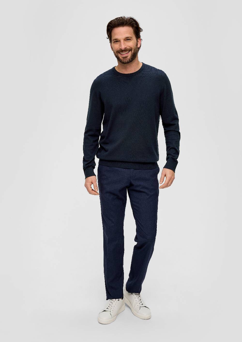 s.Oliver Strickpullover aus Seide mit Crew Neck Exklusivangebot