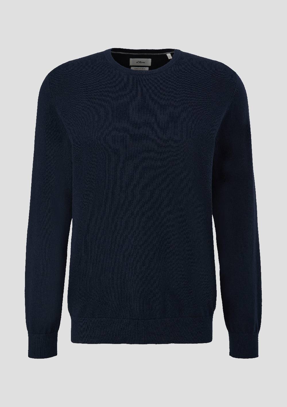 s.Oliver Strickpullover aus Seide mit Crew Neck Exklusivangebot