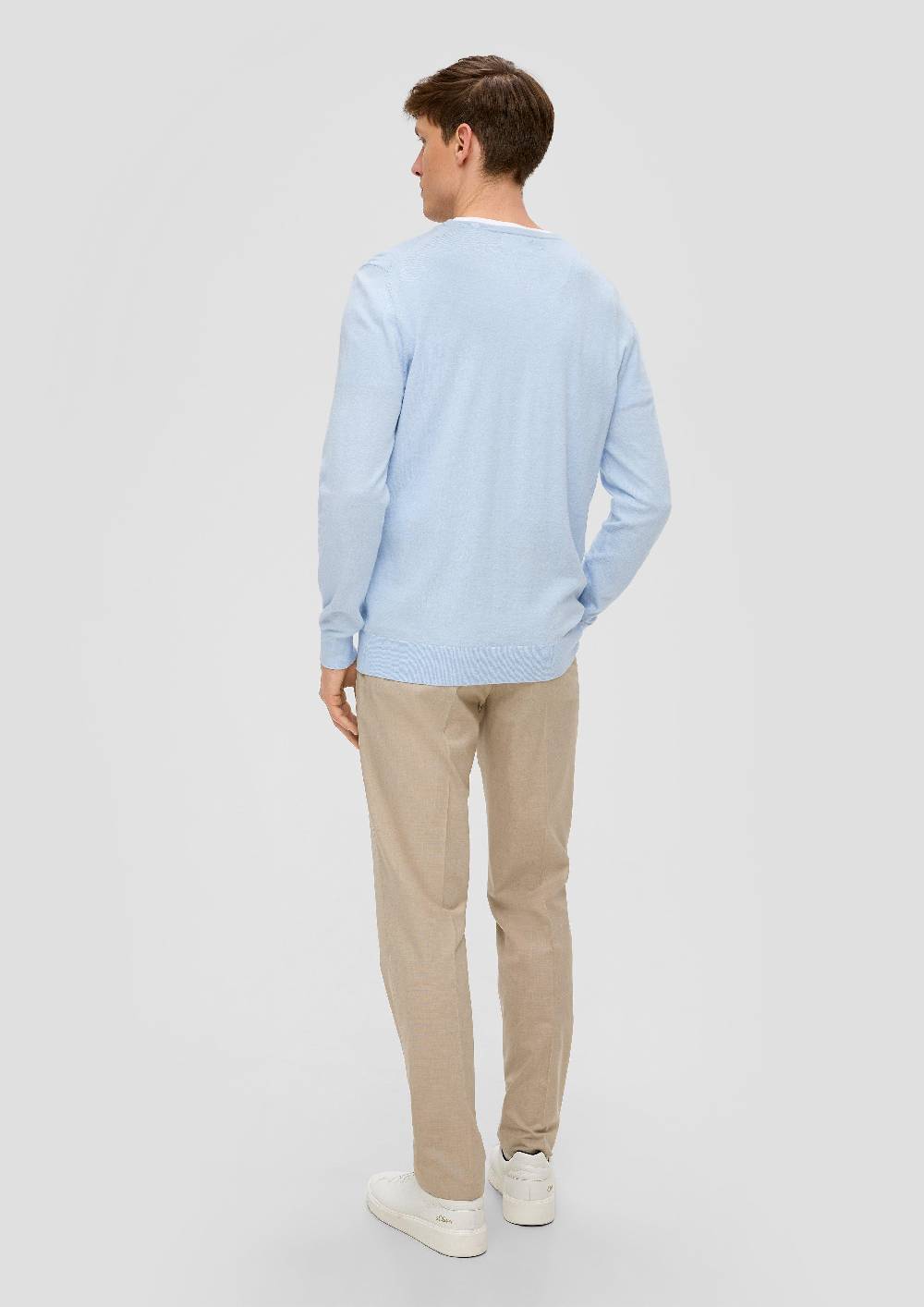 s.Oliver Strickpullover aus Seide mit Crew Neck Preisnachlass