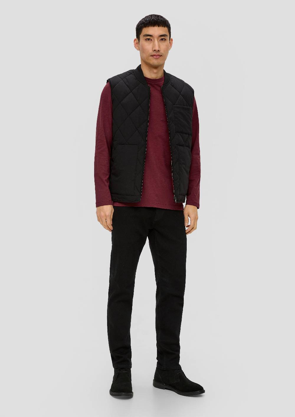s.Oliver Longsleeve mit Flammgarnstruktur Online Outlet