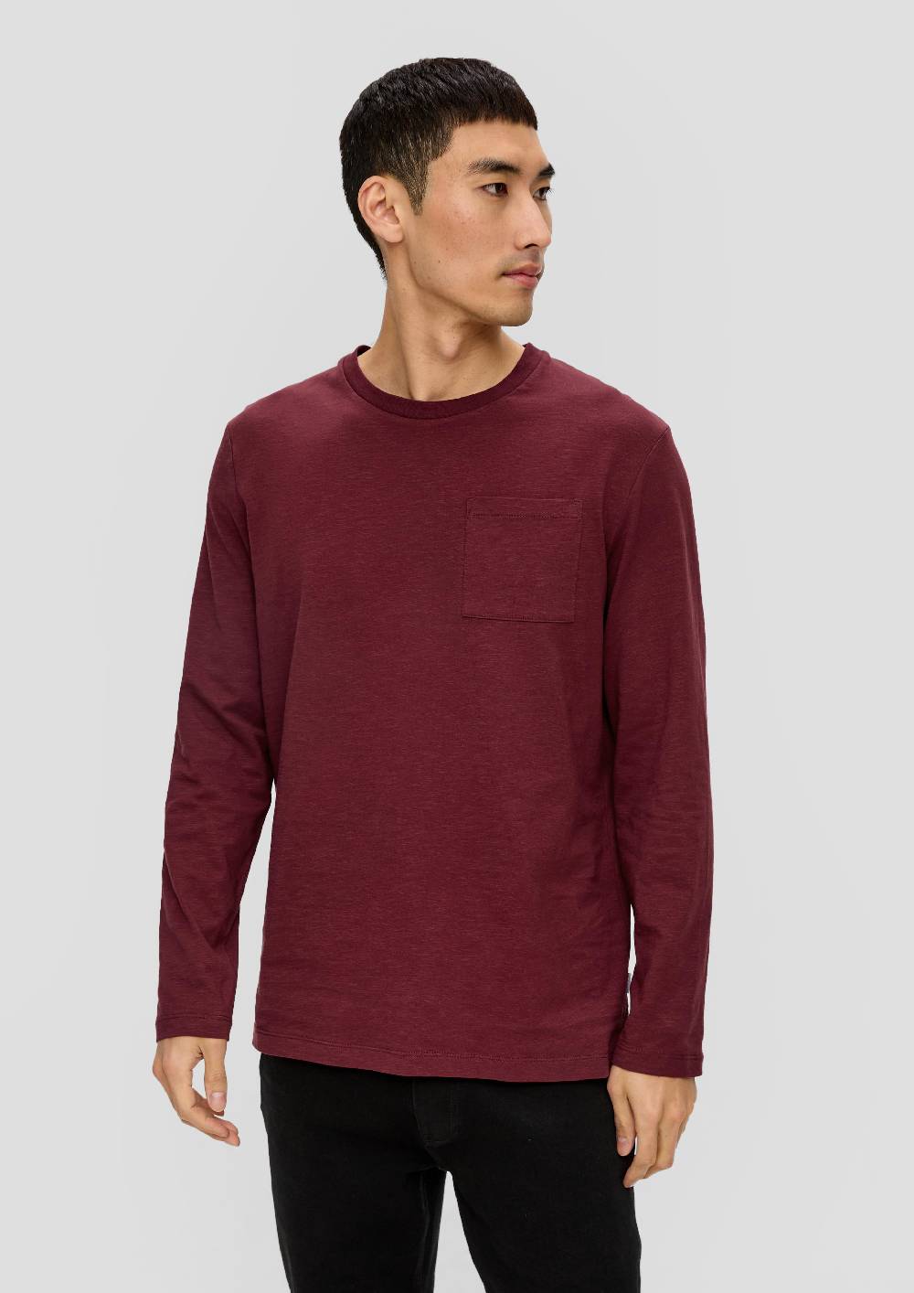s.Oliver Longsleeve mit Flammgarnstruktur Online Outlet