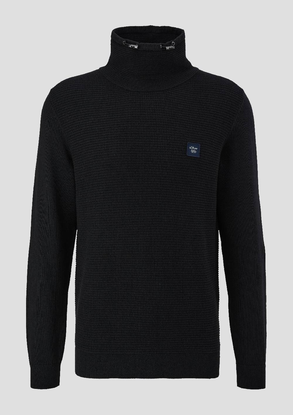 s.Oliver Strickpullover mit Jersey-Ärmeln Zeitlich begrenztes Angebot