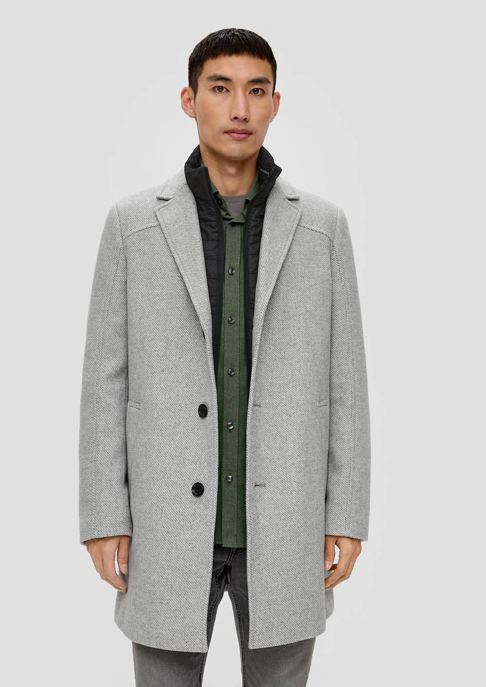 s.Oliver Tweed-Mantel mit herausnehmbarem Insert Kauf eins, bekomm eins gratis