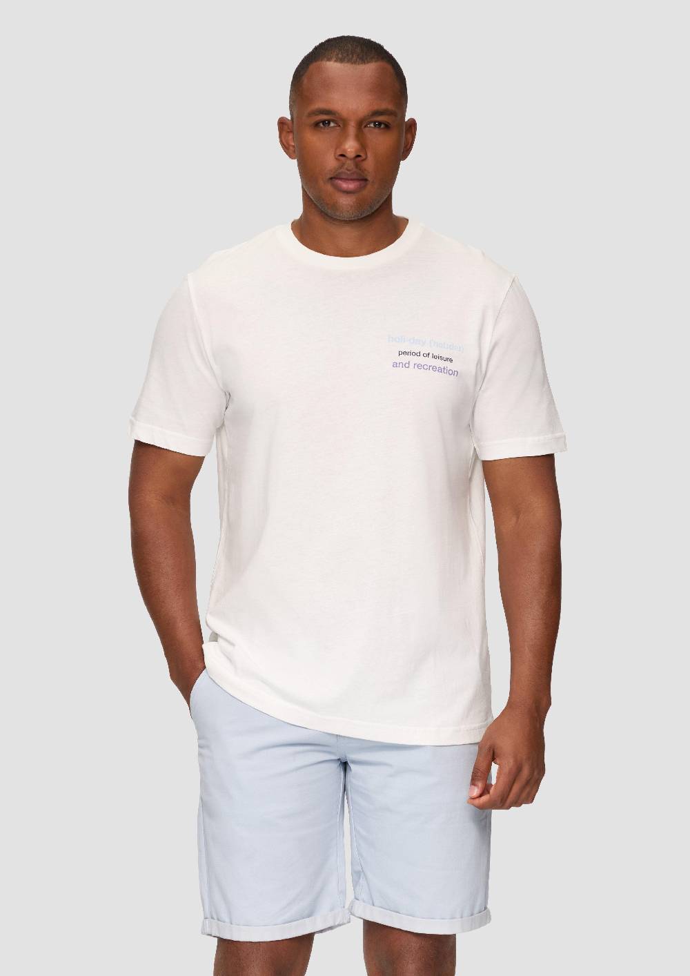 s.Oliver Gewaschenes T-Shirt mit Frontprint Tiefpreis