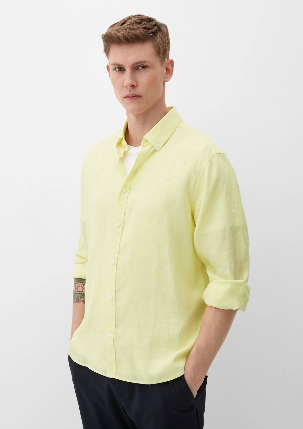 s.Oliver Leinenhemd mit Button-Down-Kragen Bis zu 55% Rabatt