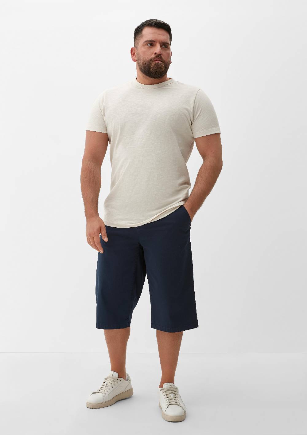 s.Oliver Relaxed: Bermudas aus Baumwollstretch Auslauf