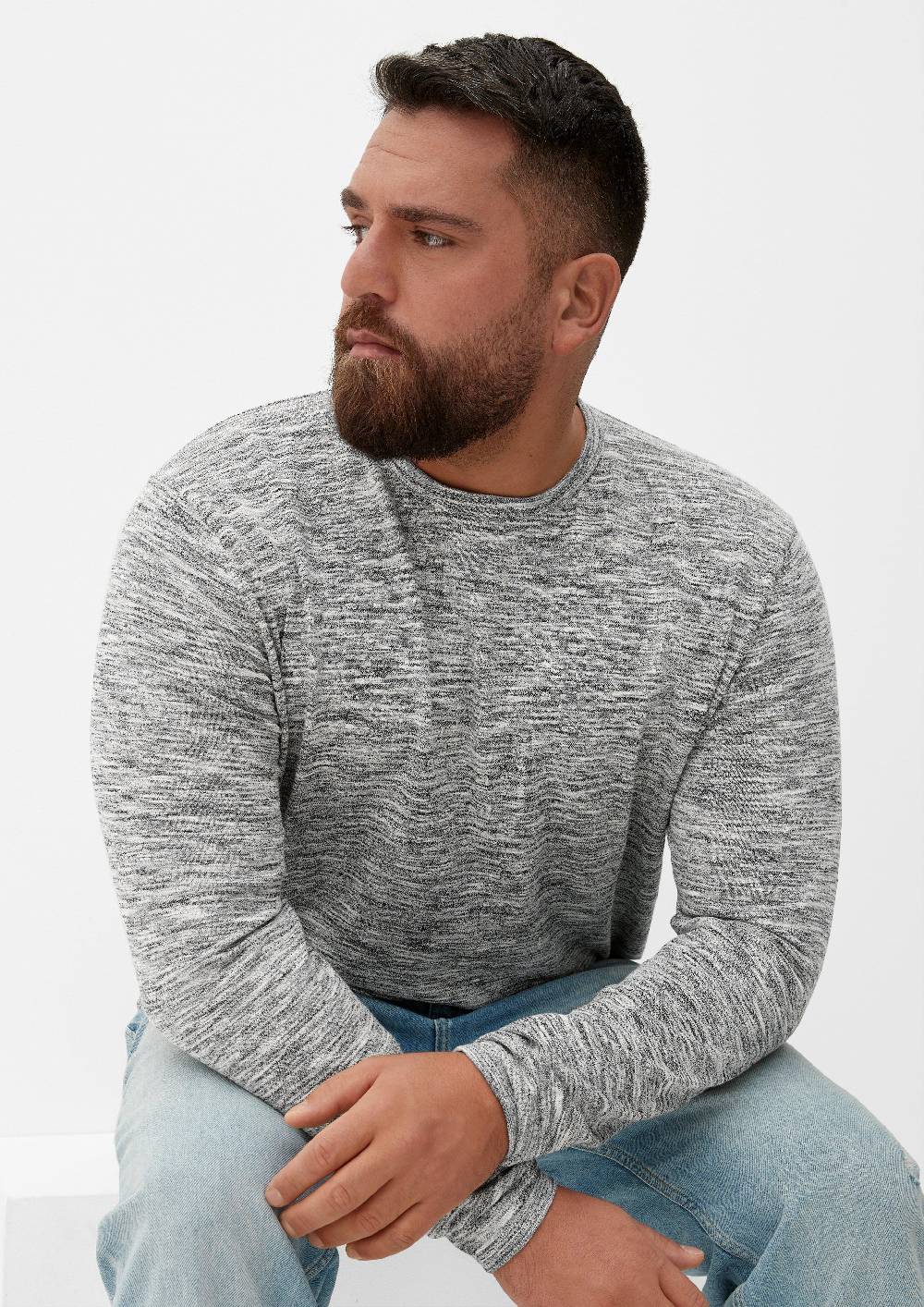 s.Oliver Melierter Feinstrickpullover Verkauf