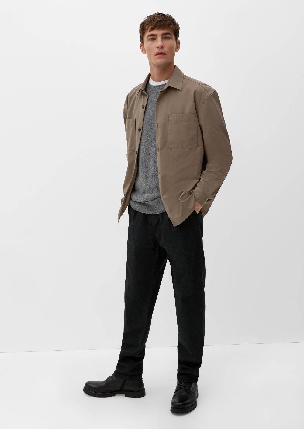 s.Oliver Relaxed: Hemd aus Twill Kostenloser Versand
