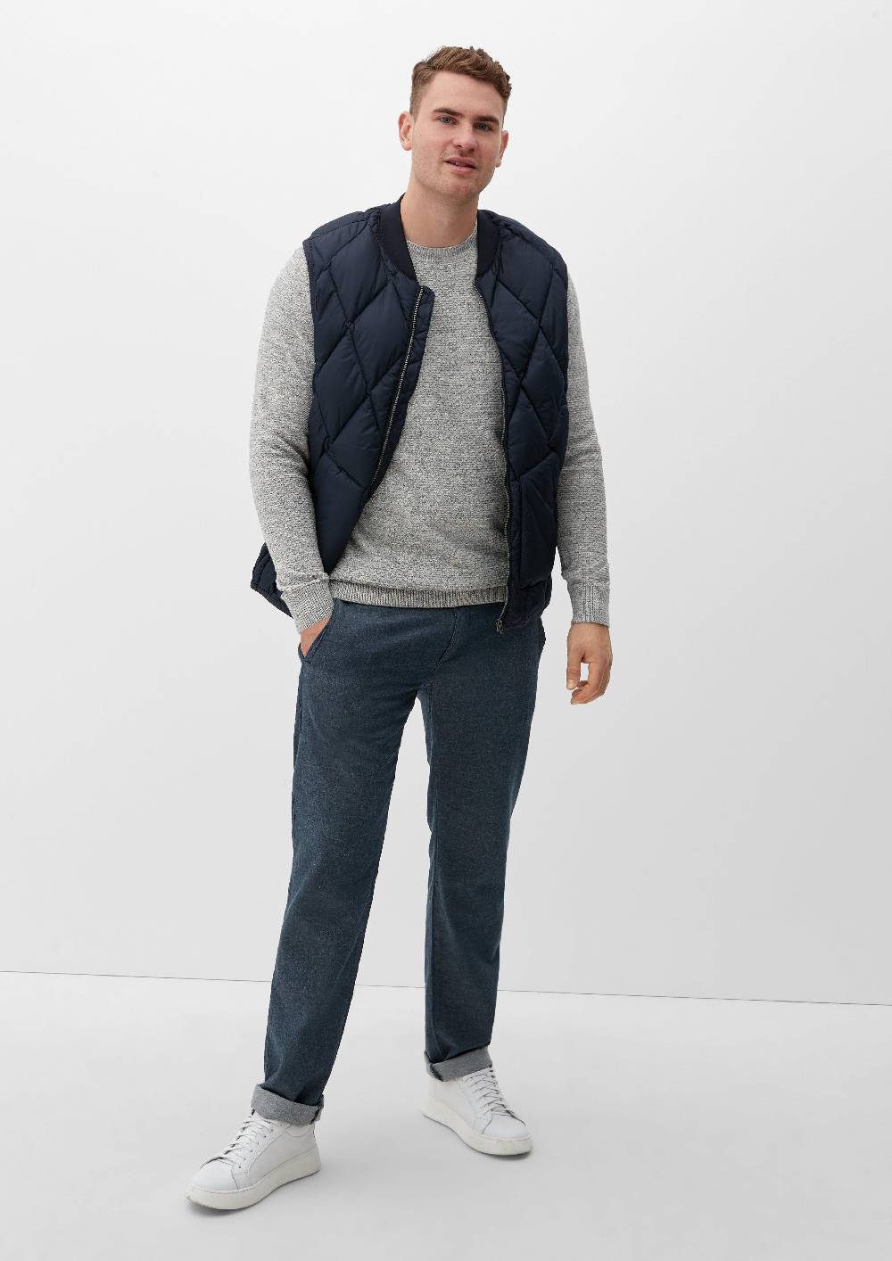 s.Oliver Strukturierter Strickpullover Limitierter Zeitrabatt