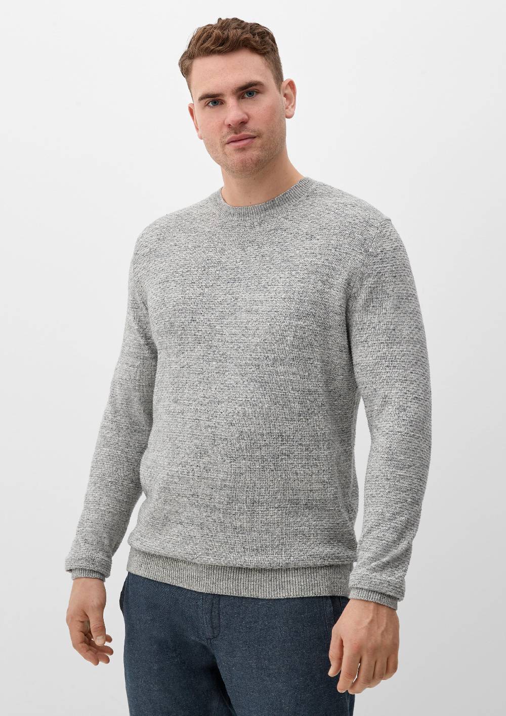 s.Oliver Strukturierter Strickpullover Limitierter Zeitrabatt