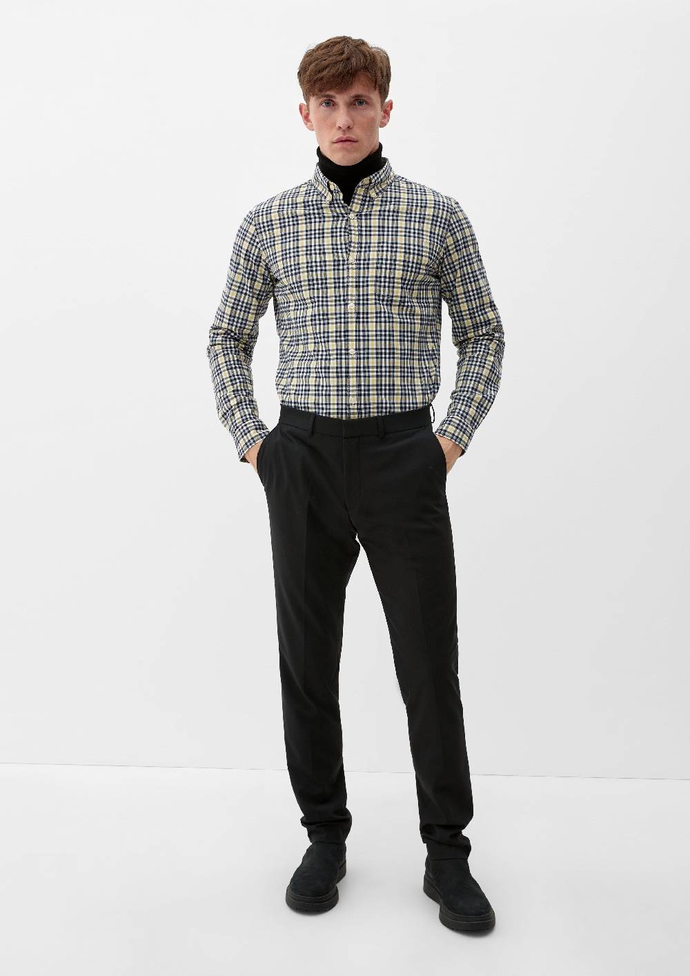 s.Oliver Slim: Hemd mit Button-down-Kragen Fabrik Onlineshop