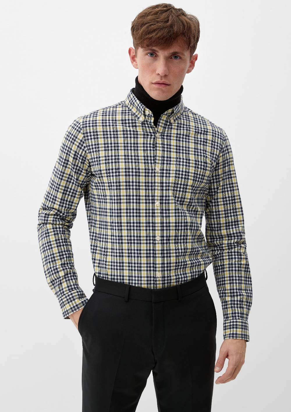 s.Oliver Slim: Hemd mit Button-down-Kragen Fabrik Onlineshop