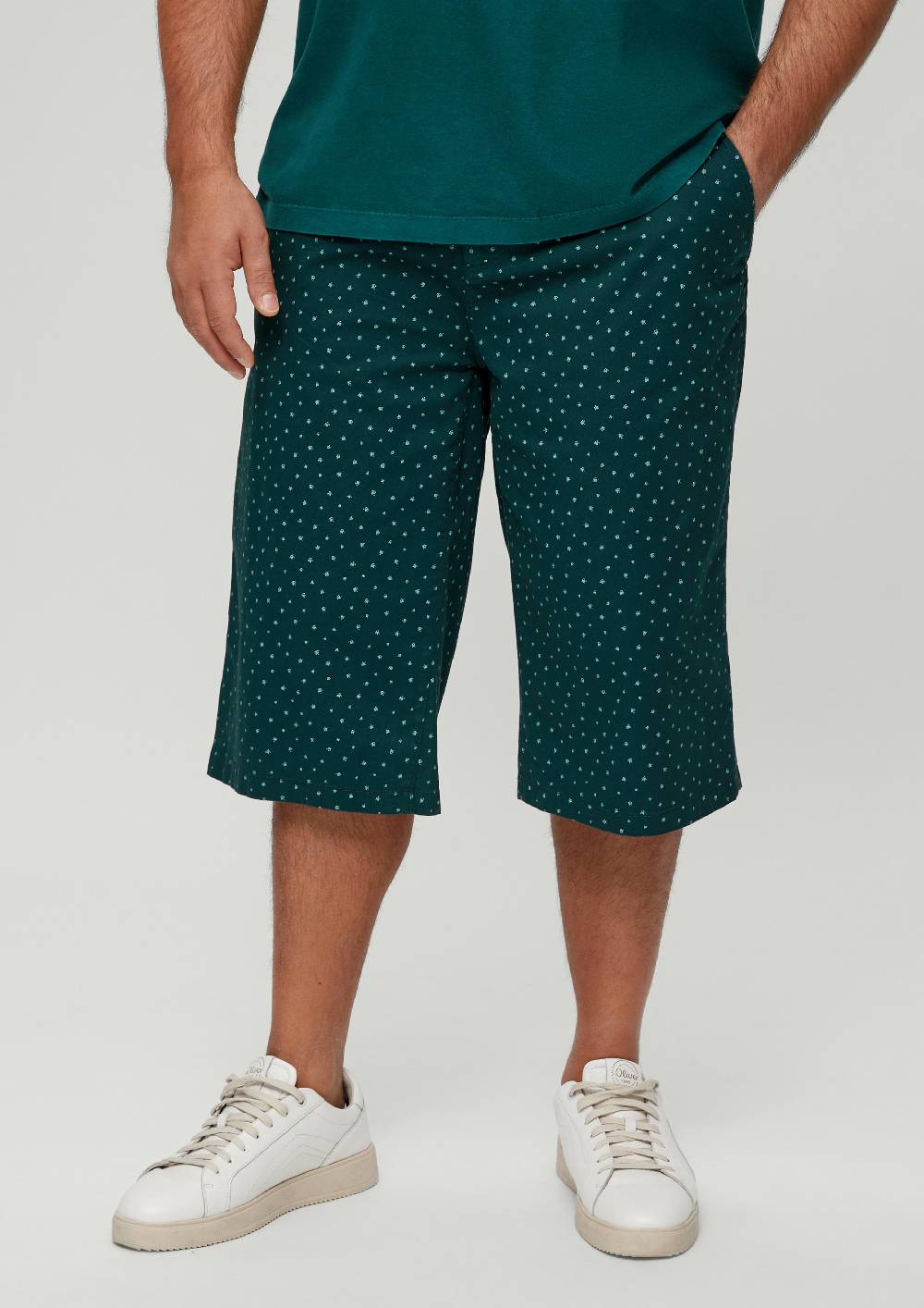 s.Oliver Slim: Bermuda mit Allover-Print Vatertagsangebot