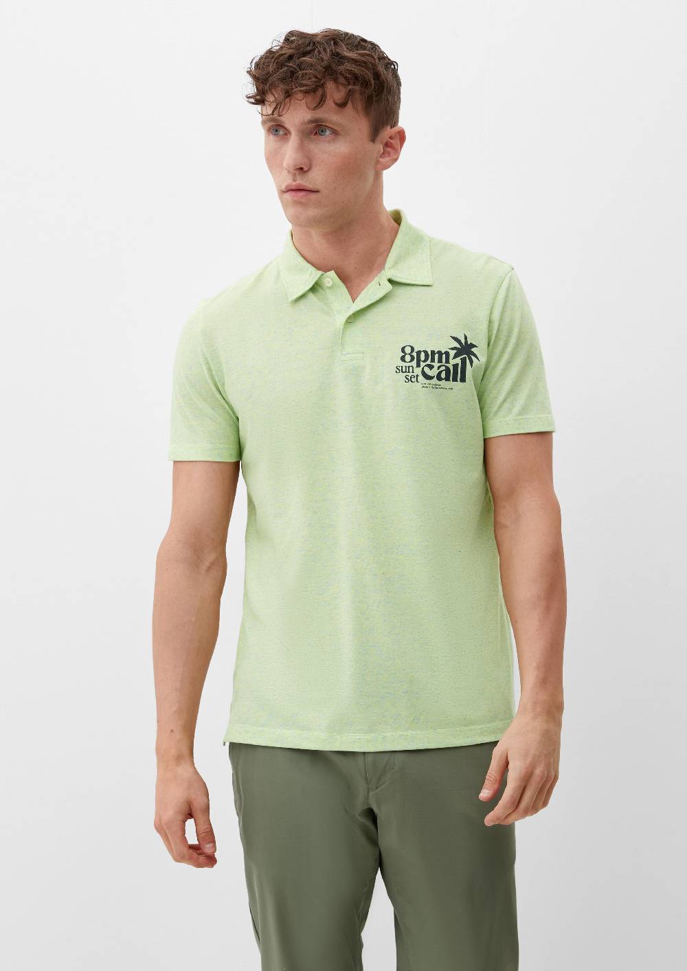 s.Oliver Meliertes Poloshirt Online Outlet