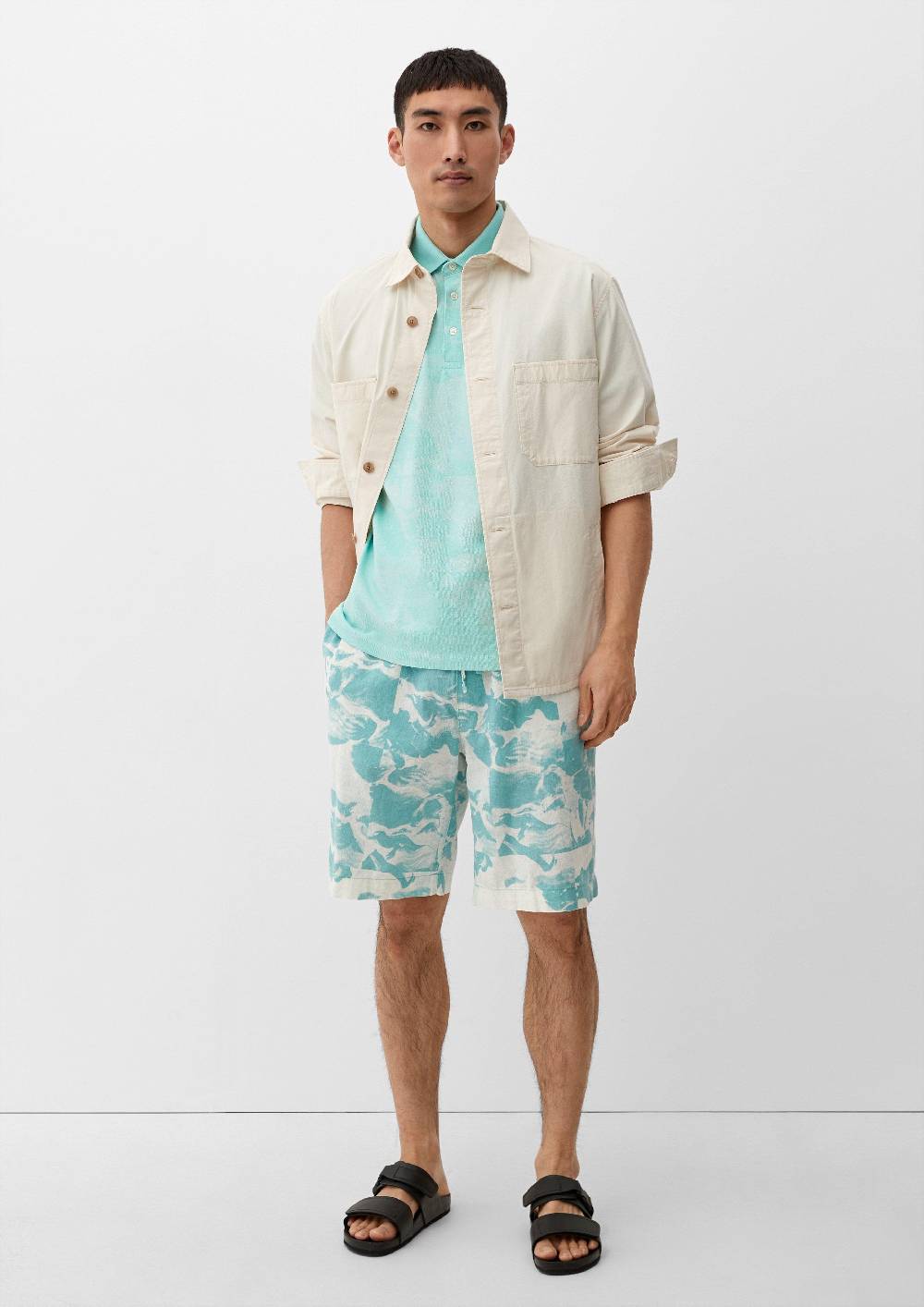 s.Oliver Poloshirt mit Allover-Print Tägliche Deals