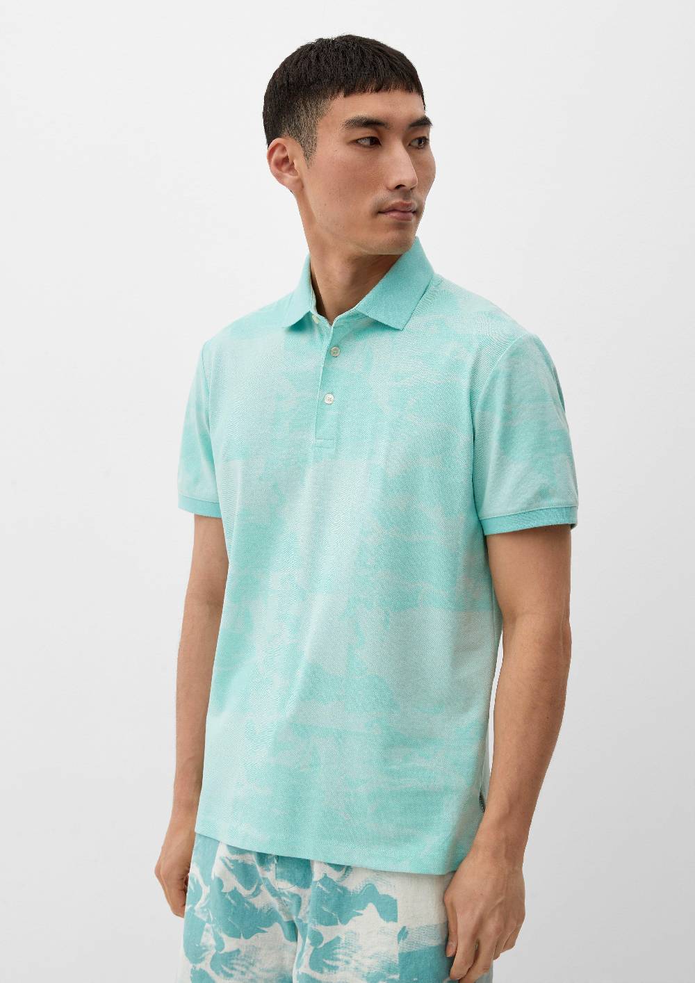s.Oliver Poloshirt mit Allover-Print Tägliche Deals