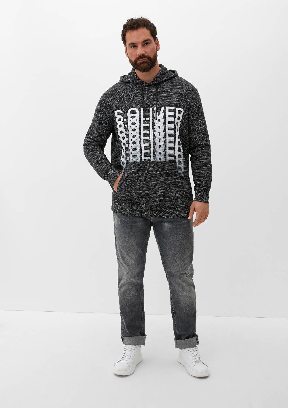 s.Oliver Hoodie mit Frontprint Tiefpreis