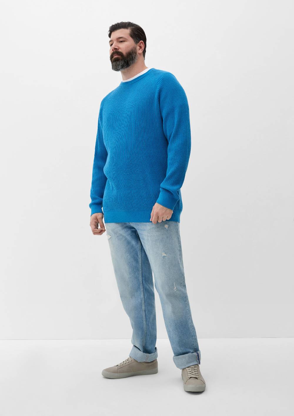 s.Oliver Strickpullover mit Rippstruktur Kostenlose Rückgabe