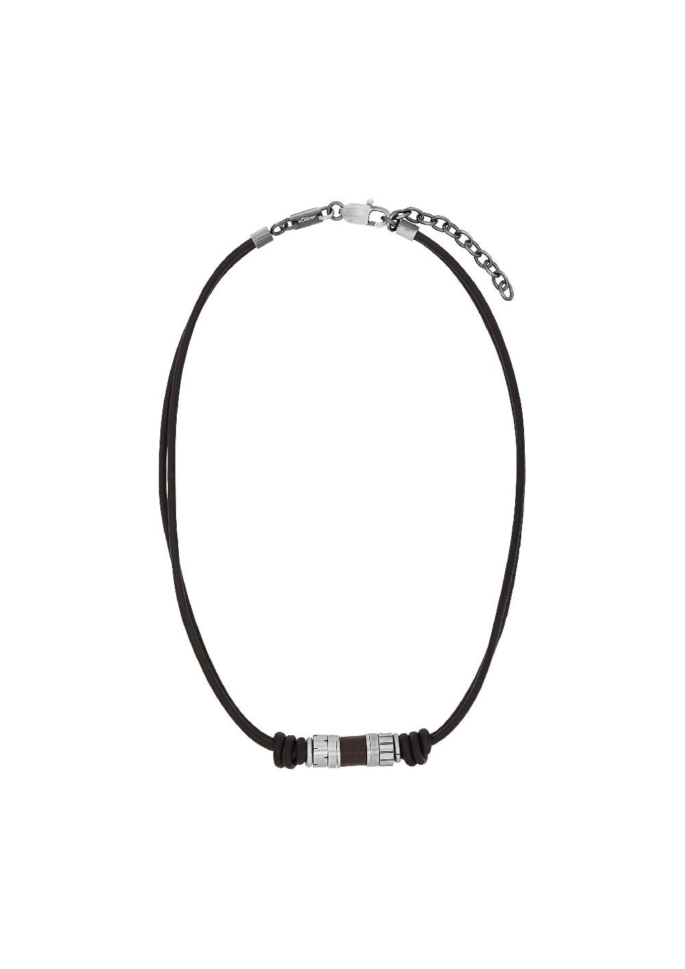 s.Oliver Ledercollier mit Edelstahl-Beads Riesige Rabatte