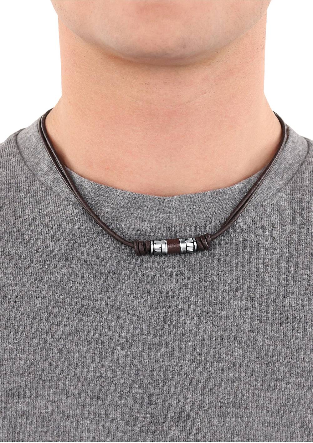 s.Oliver Ledercollier mit Edelstahl-Beads Riesige Rabatte