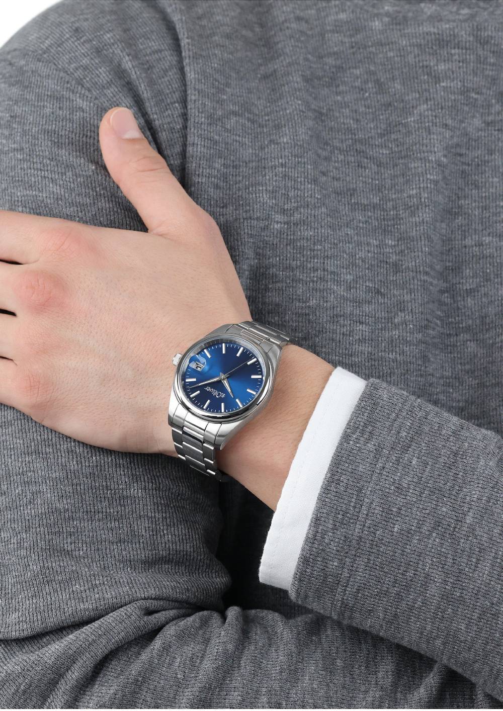 s.Oliver Klassische Edelstahluhr mit Gliederarmband Letzte 2 Tage