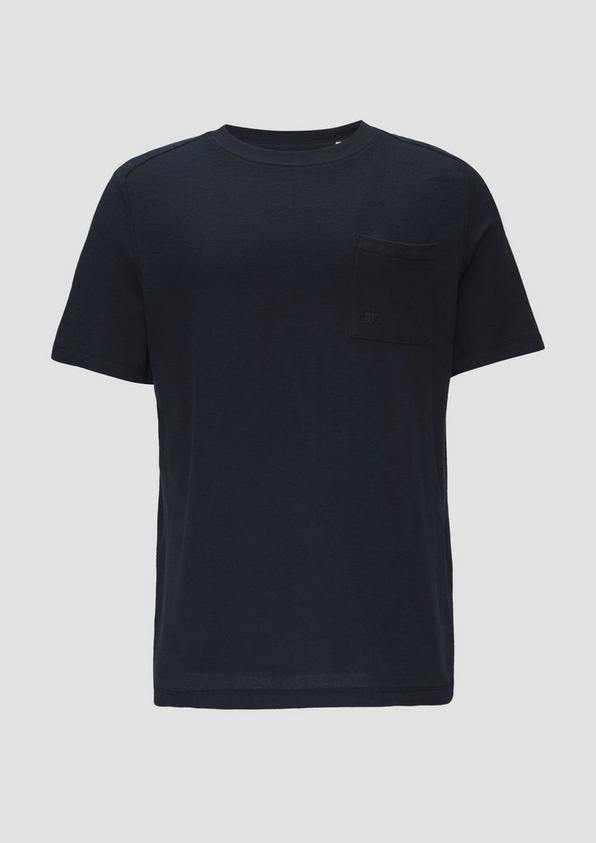 s.Oliver T-Shirt mit Brusttasche aus Waffeljersey
